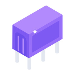 
Power plug icon in isometric design, electric adapter editable vector 
