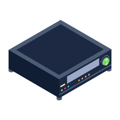 
Dvd player icon, isometric vector design.
