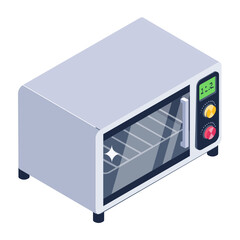 
Editable isometric design of electric oven icon
