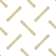 Different Ice Cream Stick Seamless Pattern Isolated on White Background.