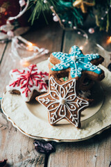 Christmas Gingerbread cookie with decoration