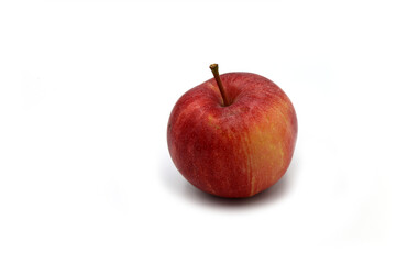 one ripe apple on a white background