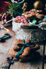 Christmas Gingerbread cookie with decoration