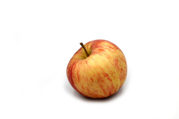 one ripe apple on a white background
