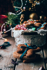 Christmas Gingerbread cookie with decoration