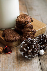 Fototapeta na wymiar Christmas Gingerbread cookie with decoration