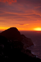 atardecer sobre Cap Nun&oacute;. Santa Agn&egrave;s de Corona.Es Amunts.Ibiza.Balearic islands.Spain.