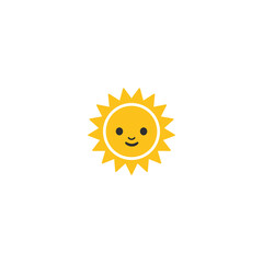 Sun vector isolated icon illustration. Sun icon