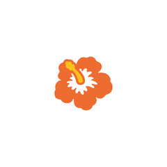 Hibiscus vector isolated icon illustration. Hibiscus icon