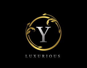 Golden T Luxury Logo Icon Vintage Gold T Letter Logo Design Wall Mural Bintank