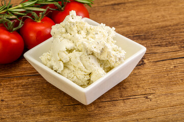 Soft cream cheese with herbs