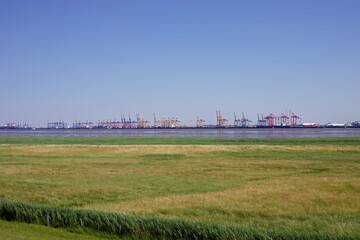 Containerterminal Bremerhaven leer Corona