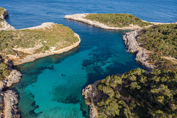 Cala sa Nau, Felanitx, Mallorca, Balearic Islands, Spain