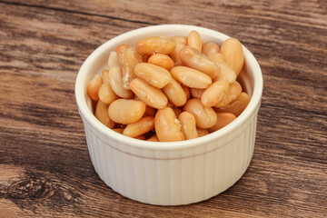 White beans kidney in the bowl
