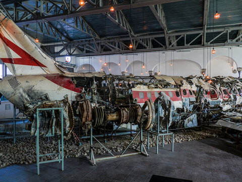 Museum for the Memory of Ustica in Bologna which houses the remains of the DC9 plane shot down on June 27, 1980. Italy