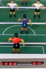 foosball metal players, Mallorca, Balearic Islands, Spain