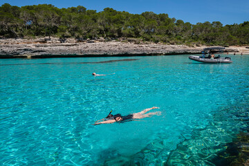 Calo des Borgit, Santanyi, Parc Natural de Mondrag&oacute;, Mallorca, Balearic Islands, Spain