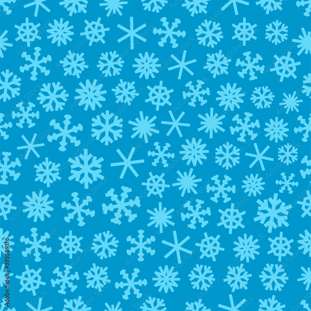 Poster winter seamless pattern with snowflakes