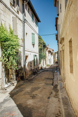 Fototapeta premium narrow street in the old town in sunny day