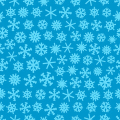 Winter seamless pattern with snowflakes