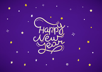 Happy new year vector greeting card
