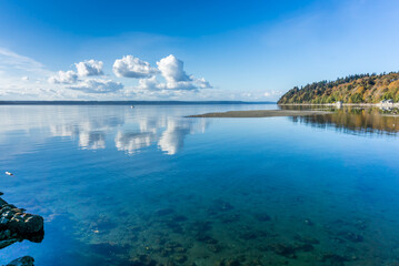 Puffy Clouds Reflection