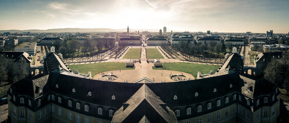 Karlsruhe, Blick vom Schloss - obrazy, fototapety, plakaty