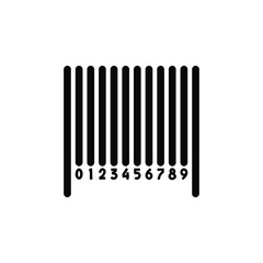 Barcode, bar code. Secret code, black and whites. Black Friday, Cyber Monday related single icon on white background, thin line, outline EPS Vector