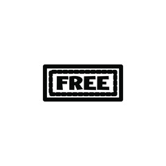 Free sign. Save money. Black Friday, Cyber Monday related single icon on white background, thin line, outline EPS Vector