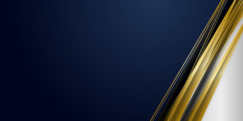 Blue black and gold abstract background