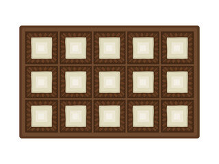 箱に入ったホワイトチョコレートスイーツのイラスト