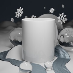 Ceramic cup setup for mockup and print on demand