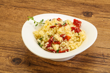 Vegetarian uisine - couscous with vegetables
