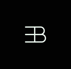 Letter EB alphabet logo design vector. The initials of the letter E and B logo design in a minimal style are suitable for an abbreviated name logo.
