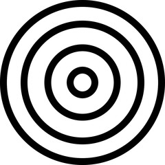 
Bullseye Vector Line Icon
