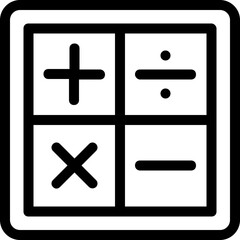 Obraz premium Math Symbols Vector Line Icon 