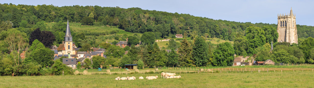 The village of Le bec hellouin, Normandy, France	
