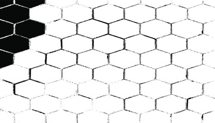 Rough, irregular texture composed of monochrome geometric elements. Overlay distressed grunge background. Abstract vector illustration. Isolated on white background. EPS10