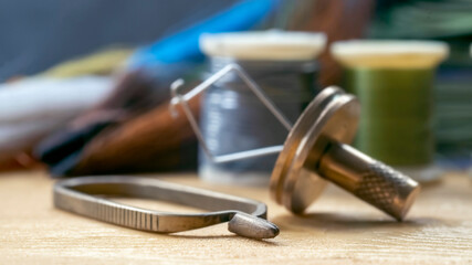 Fly tying equipment and materials in preparation of making trout flies