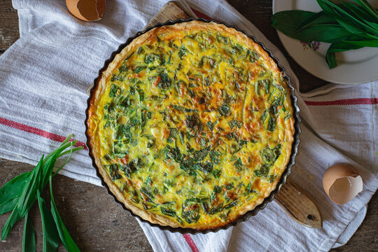 Wild Garlic Tart From Above