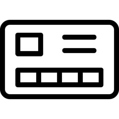 Fototapeta premium Credit Card Vector Line Icon 