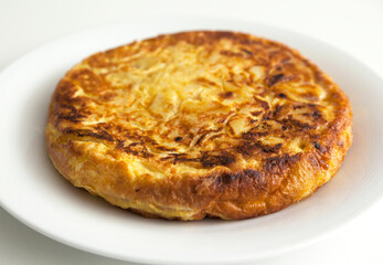 Tortilla de patatas, a spanish omelette, typical spanish dish.