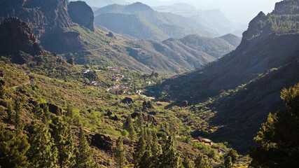 Mountain village in summer, Gran Canaria, Canary Island, Spain