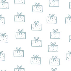 Christmas box pattern. Christmas digital paper.