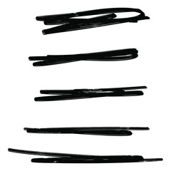 Set of handmade, hand drawn underline strokes isolated on white background EPS Vector