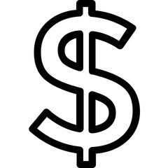
Dollar Vector Line Icon
