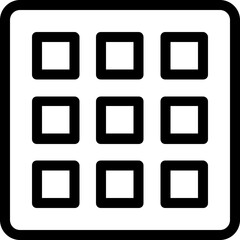 
Keypad Vector Line Icon
