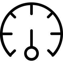 
Clock Vector Line Icon
