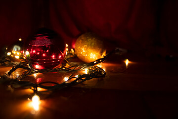 christmas decoration with depth of field effect