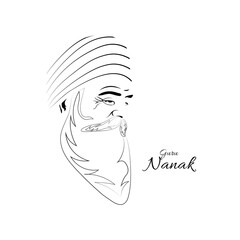 Vector Illustration for Guru Nanak Jayanti the birth anniversary of Guru Nanak dev ji.